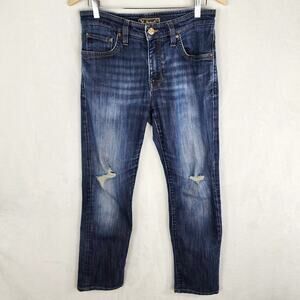 Heritage 34 Straight Jeans Men's 32X30 Courage Mid-Rise Distressed Denim Altered